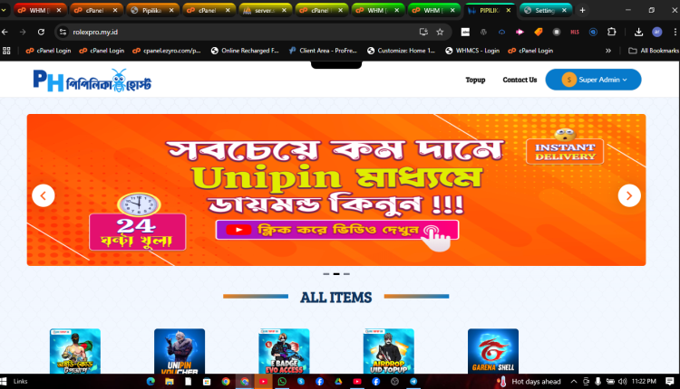 Gaming top up lervel scripet