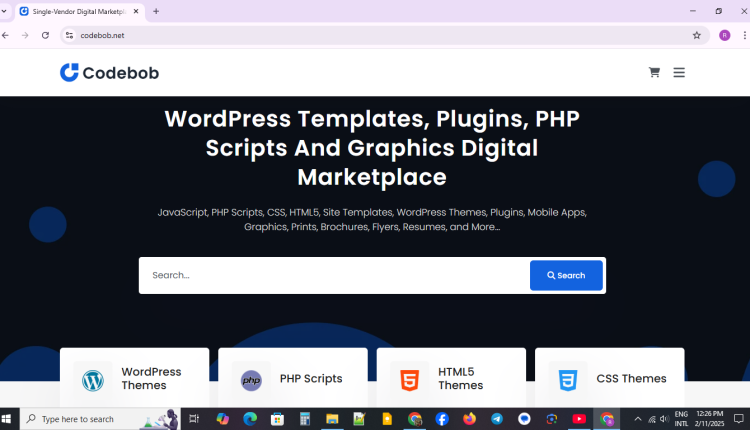 Codebob - Single-Vendor Digital Marketplace Php Script