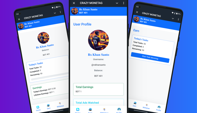 Monetag Earning Telegram Mini app Bot Source Code | High CPM Monetag Bot