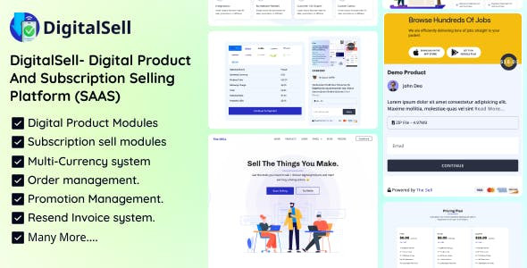 DigitalSell- Digital Product And Subscription Selling Platform (SAAS