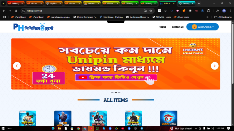 Gaming top up lervel scripet